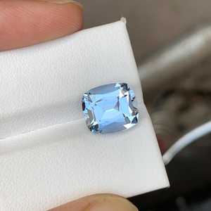 Piedra de Aguamarina Natural con Corte Cojín, Gema Azul Suelta de Calidad Premium para Joyería, Piedra Preciosa - Product Image 1