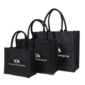 Bolsa de Compras Ecológica de Yute Laminado con Costuras Resistentes, Asas Reforzadas, Diseño Plegable y Portátil - Product Image 1