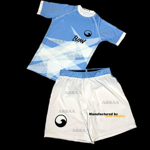 Fabricant de rashguards, vente en gros de rashguards MMA pour Jiu Jitsu, design extensible sur le devant, en Spandex/Polyester, hauts à séchage rapide - Product Image 6