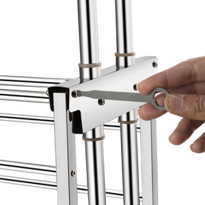 Stainless Steel Laundry <b>Drying</b> Stand Adjustable <b>Clothes</b> Airer <b>Foldable</b> Garment <b>Rack</b> For Indoor Balcony Bathroom Home Use Storage - Product Image 3
