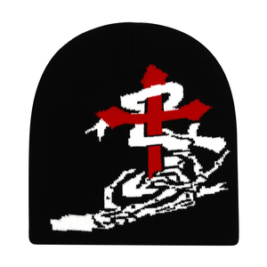 Christian <b>Cross</b> <b>Chain</b> Breaker Beanie Black Winter Hat Jesus Religious Knit Cap Wholesale - Product Image 1