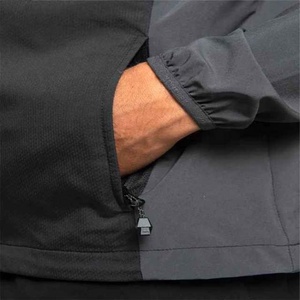 Chaqueta Cortavientos con Capucha para Hombre, Impermeable, Resistente al Viento, Transpirable, con Cierre Completo, para Entrenamiento al Aire Libre - Product Image 6