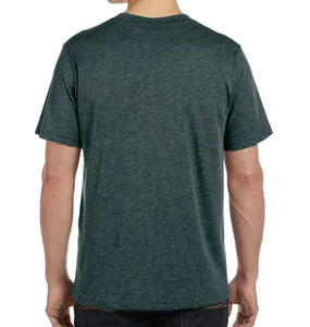 T-shirts en jersey unisexe en gros, légers, en maille chinée, pour hommes, col rond, respirants, en laine mérinos légère - Product Image 4