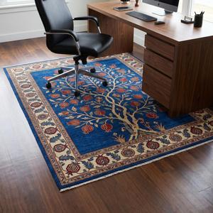 Alfombra de Lana de Lujo con Diseño de Árbol de la Vida, Hecha a Mano, con Diseño Floral Tradicional de Granada, Alfombra Decorativa para Sala de Estar - Product Image 3