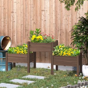 Fioriera da Giardino a 3 Livelli per Verdure, Erbe e Fiori - 73x18x32 Pollici - Product Image 2