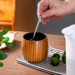 Tasses à thé en bois carbonisé pour boissons chaudes, café, vin, bière - Product Image 5