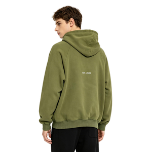 Wholesale Men's High Quality <b>Vintage</b> Brush Fleece Oversized Hoodie 100% Cotton Unisex CustomizableNeck <b>Sweatshirts</b> Heavyweight - Product Image 4