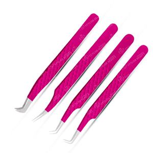 Pinces à épiler pour extensions de cils en acier inoxydable faites à la main avec logo personnalisé, 45, 75, 90 degrés, pour emballage personnalisé - Product Image 5