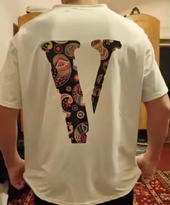 T-shirt tendance pour homme à col rond imprimé lettres, coupe ample, en coton épais, idéal pour l'été, à prix avantageux - Product Image 6