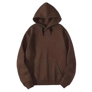 Vente en gros Ailes personnalisées unisexes Sweats à capuche tricotés solides et décontractés pour femme Logo brodé Street wear Sweats à capuche à manches longues - Product Image 2