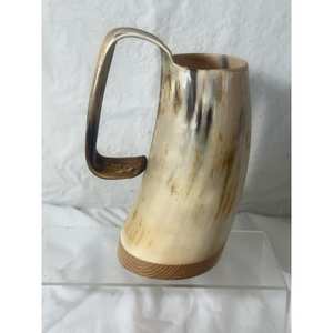 Mug à boire Viking personnalisé en corne de buffle naturelle de haute qualité, artisanal, design religieux Feng Shui - Product Image 2