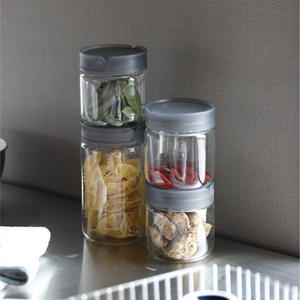 250ml 500ml Airtight Glass Food <b>Container</b> <b>Stackable</b> Borosilicate Canister Kitchen <b>Storage</b> Jar with Silicone Seal Foldable Handle - Product Image 5