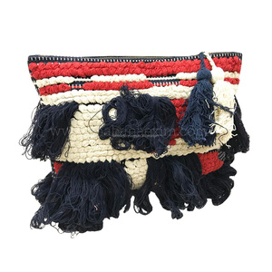 Luxueux à la mode mignon tissé à la main bohème pochette pour femmes mode Boho sacs avec broderie fermeture à glissière doublure en coton inde - Product Image 2