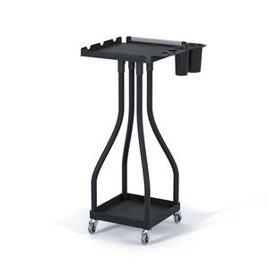 Carrito de Almacenamiento de Peluquería Rodante Moderno de Acero Inoxidable con Logotipo Personalizado, Carrito de Salón con Soporte para Tazón de Tinte para el Cabello - Product Image 3