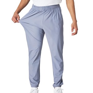 Men's <b>Trousers</b> Midweight 100% Cotton Canvas Straight Sweatpants Elastic Waist Casual Joggers Side Pockets <b>Summer</b> Breathable - Product Image 2