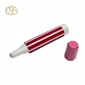 Tubos de PCR de esencia de ojo de suero cosmético de plástico boquilla larga reciclada pequeña dosis elegante tapa larga en color dorado plateado PE EVOH - Product Image 4