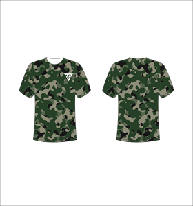 เสื้อยืดลายพรางผู้ชาย แขนสั้น คอกลม ทรงปกติ ระบายอากาศได้ดี ผลิตจากโพลีเอสเตอร์ สวมใส่สบาย ดีไซน์โลโก้ด้านหน้า - Product Image 1