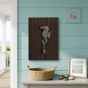 Gancho de Pared de Hierro Fundido con Forma de Caballito de Mar Vintage, Resistente al Óxido, Autoadhesivo, Duradero, Gancho Individual para Ropa - Product Image 3