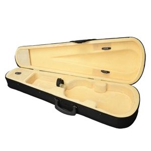 Custodia per violino 4/4 in tessuto nero resistente a forma triangolare con fodera beige, borsa e custodia per strumento - Product Image 5