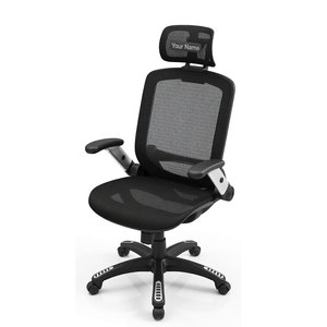 Wholesale Ergonomic High <b>Back</b> Mesh Office Chair Flip-Up Arms and Adjustable Headrest for B2B Bulk Orders - Product Image 1