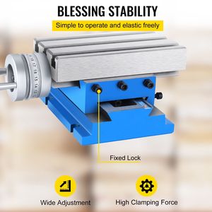Tavolo di Lavoro per Fresatura 7.3 x 4 Pollici, Supporto Universale per Trapano, Banco da Lavoro con Slitta Composta per Macchina a Croce - Product Image 6