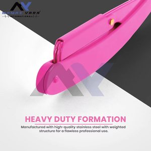 Navaja de Afeitar Profesional de Acero Inoxidable Rosa, Navaja de Seguridad Clásica para Afeitado en Húmedo, Personalizable con Logotipo OEM ODM - Product Image 2