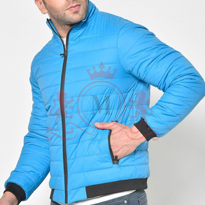 Modern Design Puffer Jacket Winter Insulated Outerwear Multi Pocket Design High Neck Full Zip For <b>Men</b> - Product Image 6