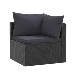 Sofá Modular de Esquina de Mimbre Sintético Moderno, Sofá Seccional de Ratán con Cojines Impermeables para Sala de Estar - Product Image 1
