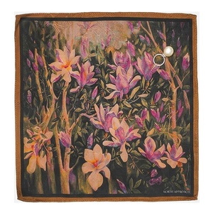 NORTH APPROACH Women's <b>Square</b> <b>Silk</b> <b>Scarf</b> Floral Print Elegant Multi-Functional Fashion Accessory Spring Season - Product Image 1