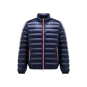 Blouson matelassé en coton pour homme, col montant, patchwork sur le devant, logo personnalisé, OEM ODM, automne, décontracté - Product Image 6