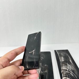 Placas de Cuerno de Búfalo Negro Natural para Empuñaduras de Cuchillos, Losas de Cuerno Pulido para Fabricación de Cuchillos y Empuñaduras Artesanales - Product Image 3