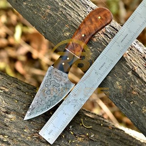RB <b>Knives</b> Damascus Steel Fixed Blade Hunting Outdoor Camping <b>Knife</b> <b>Bone</b> <b>Handle</b> Straight Edge 8-Inch - Product Image 3