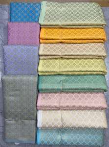 ผ้าไหมหรูหราสำหรับชุดแต่งงาน ผ้าไหมมัลเบอร์รี่แท้ ทอแบบแจ็คการ์ด ขายส่ง ผ้าลายดอกสไตล์บาเนราซี - Product Image 3