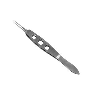 Pince à ligature droite 1x2 dents, pointe de 0,1 mm, en acier inoxydable, instrument chirurgical ophtalmique manuel, classe I, haute qualité, usage hospitalier - Product Image 2