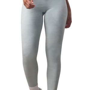 Women's Light Grey Seam Detail Legging High Waisted Stretch Fitness Pants Contour Gymwear Workout Activewear Apparel - Product Image 3
