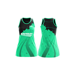 Camiseta de Entrenamiento de Netball Transpirable |   Uniforme de Netball Sublimado con Logotipo, Nombre y Número del Equipo |   Poliéster Transpirable - Product Image 1