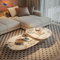 Table basse en marbre KT STONE, table centrale de luxe en pierre pour villa, hôtel, mobilier haut de gamme, vente directe d'usine