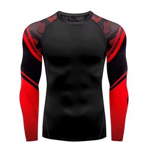Camiseta de compresión con protección UV para hombre, para gimnasio, entrenamiento, fitness, correr, surf y deportes activos al aire libre. - Product Image 4