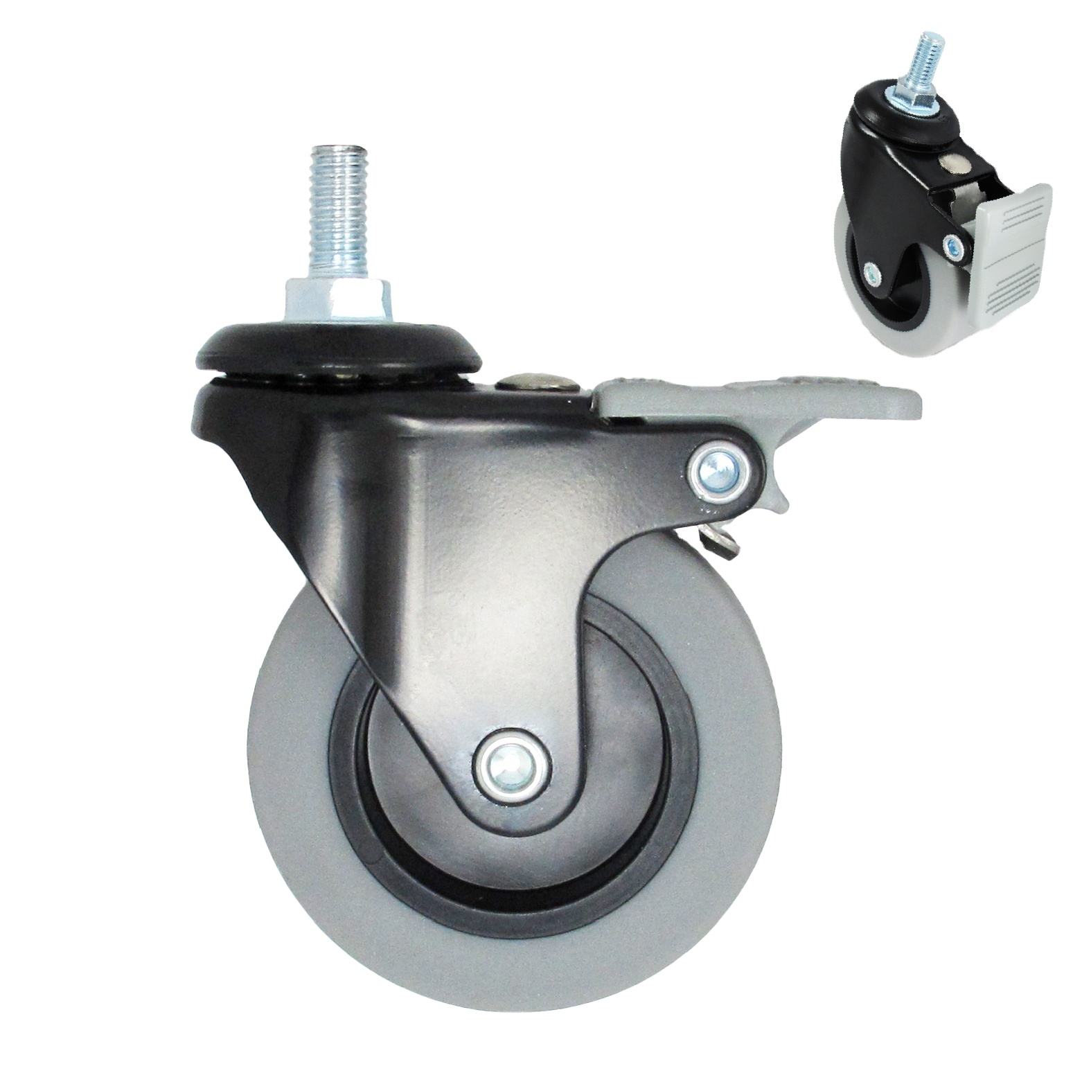 CCE Caster Inch Small Trolley Locking Castors Wheels for