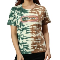Camiseta Casual de Mujer 100% Algodón de Alta Calidad, Fabricada en India, con Estampado Completo, Manga Corta, Tejida