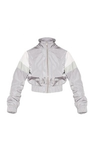 Ensemble de survêtement de maternité 2 pièces léger et respirant pour femme, coupe-vent grande taille avec haut court zippé - Product Image 6