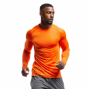 Compression Sublimation Rash Guard Men Workout Athletic Wear Shirt Compression Shirts Long Sleeve Workout Tight T Shirts Men's - Product Image 2