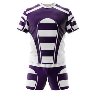 Conjuntos de Uniformes de Rugby de Tela de Poliéster 100% de Alto Impacto y Durabilidad, 400g, con Diseño Personalizado Impreso por Transferencia de Calor, Tallas Grandes, Parte Delantera - Product Image 2
