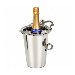 Cubo de hielo vintage de acero inoxidable al por mayor, enfriador de vino de metal martillado con asas para suministro de hoteles y bares - Product Image 6