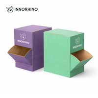 Boîte en carton auto-érectible personnalisée, écologique, recyclable, robuste, avec pelliculage mat et gaufrage, pour présentoir de distributeur au détail