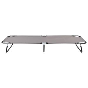 เก้าอี้อาบแดดพับได้เหล็กสีเทา - Product Image 2