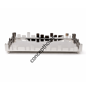 Bandeja de Metal para Servir Hecha a Mano para Restaurante, Cafetería, Hoteles, Platos para Servir Comida, Fruta, Café, Vajilla con Mango Cómodo - Product Image 4