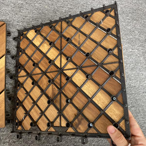 Baldosas de Madera de Acacia Antideslizantes para Exterior, Piso de Madera Encastrable - Product Image 4