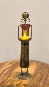Vintage Medieval Fig Metal Candle Stand Perfect For Home <b>Decoration</b> Dining <b>Table</b> And Cozy Ambient Lighting Wholesale From India - Product Image 3