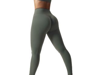 Custom Made Logo Women Casual Fitness <b>Leggings</b> Mid Waist Breathable Spandex/<b>Polyester</b> High Quality Sale Wholesale Price Seamless - Product Image 5